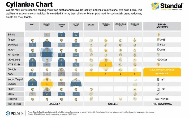 ANSI grade comparison chart for commercial lock cylinders
